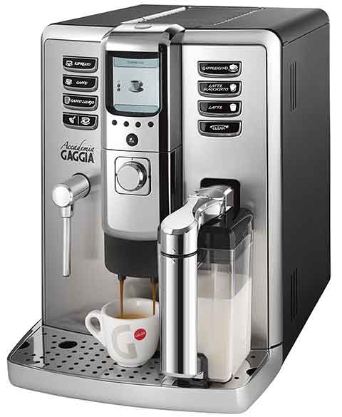 Gaggia Accademia Espresso Machine Reviews Front Side View - Coffee Dino