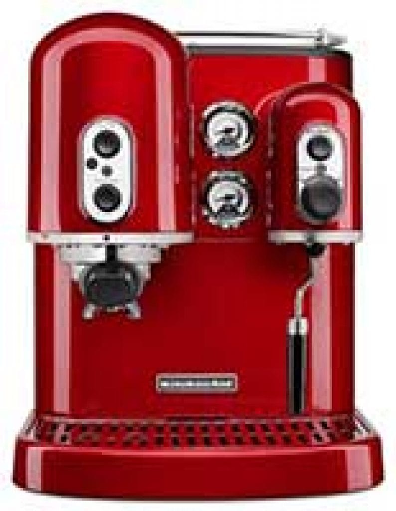 KitchenAid Pro Line Espresso Machine Review Candy Apple Red - Coffee Dino