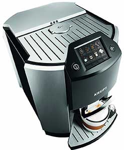 An image of Krups EA9010's passively heated cup warming tray