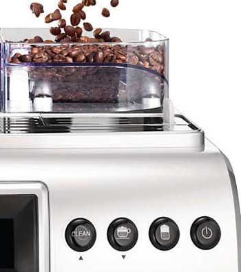 An image of Saeco Royal Cappuccino's 12-ounce bean hopper