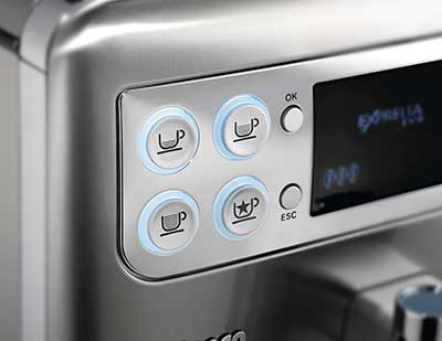 An image of the one touch drink buttons of Exprelia EVO Automatic Espresso Machine