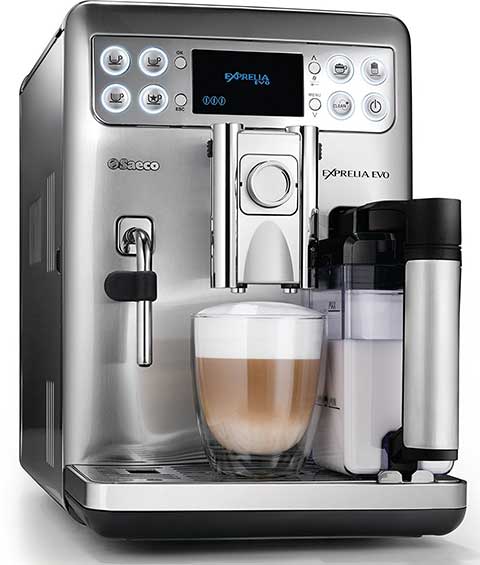 An image of Saeco Exprelia Evo, an exceptional super automatic espresso machine 