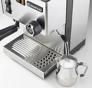 An image of the milk steaming wand of Rancilio Silvia