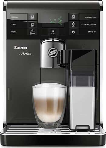 An Image of Saeco HD8869/47 Moltio Front View for Our Saeco Moltio Focus Automatic Espresso Machine Review