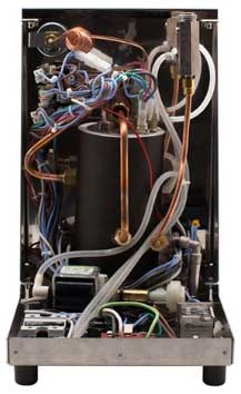 An image of Quick Mill Alexia's insulated copper boilers
