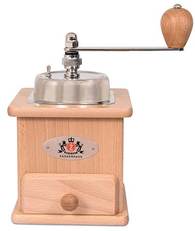 An image of the Zassenhaus Brasilia, our top pick in the knee category of our Zassenhaus coffee grinder reviews  