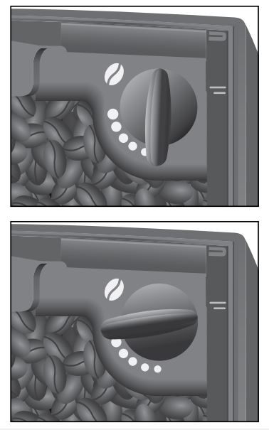 An image of the six settings of the Jura C9's built-in grinder
