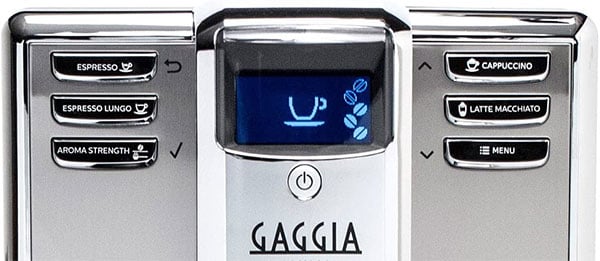 Control display of Gaggia Anima Prestige Coffee Machine
