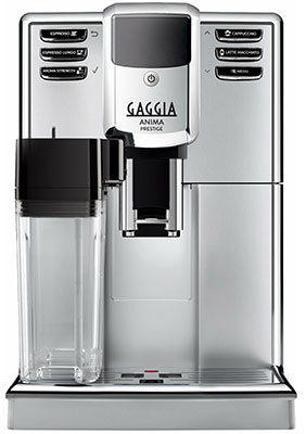 Front of a silver Gaggia Anima Prestige 